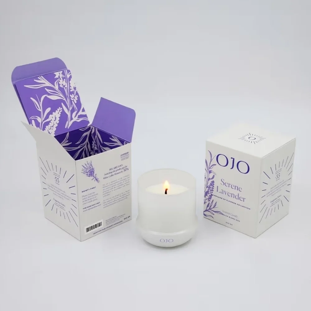 OJO Serene Lavender Scented Candle – 7.8 oz Jar Candle